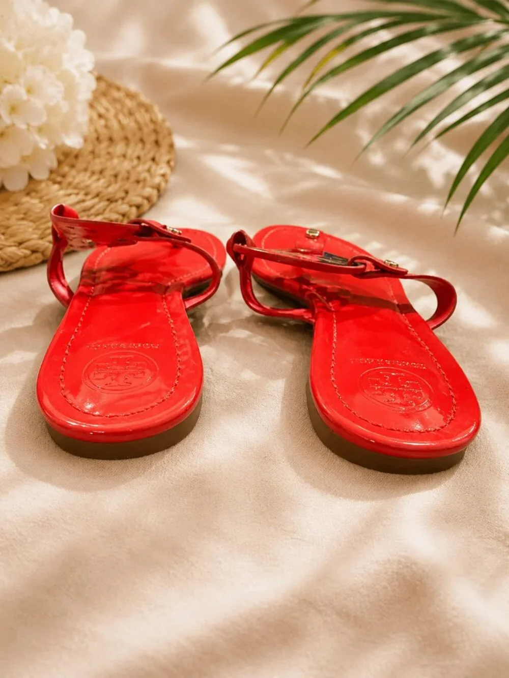Tory Burch Miller Sandals Poppy Red/Multi